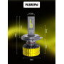 Комплект светодиодных ламп SVS H4 серии DynamicLight (3570CSP/5000Lm/6000K/12-24V/60W/can-bus)