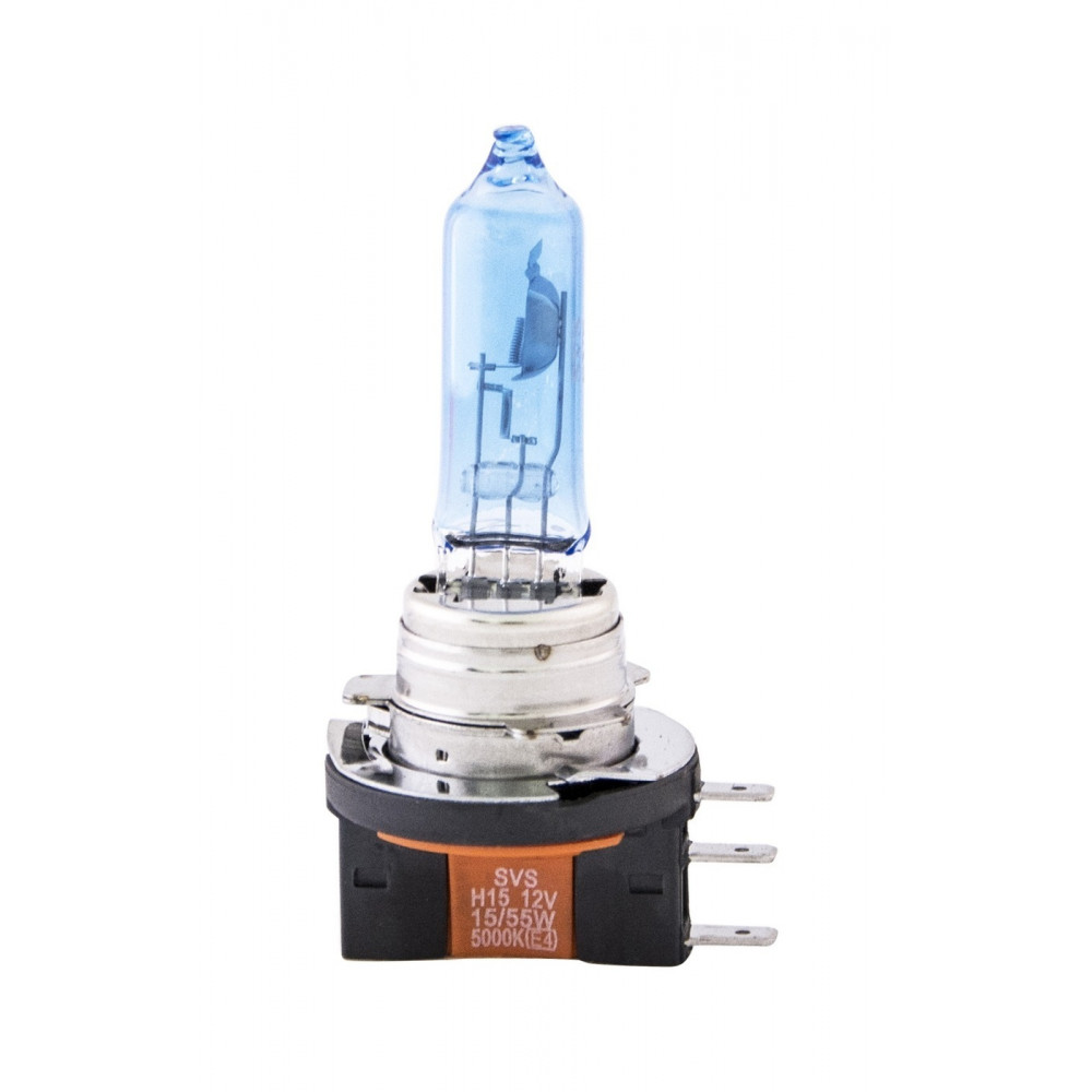 Галогенные лампы серия White 5000K 12V H15 15/55W+W5W, комплект 2шт. Ver.2.0 {упаковка 1/6/60}