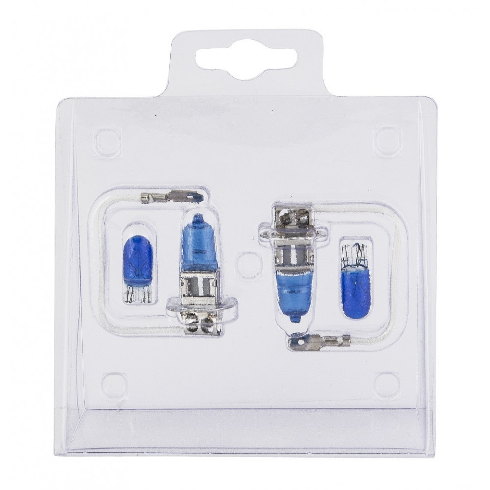 Галогенные лампы серия White 5000K 12V H3 55W+W5W, комплект 2шт. Ver.2.0 {упаковка 1/6/60}*