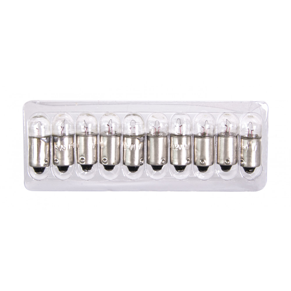 Лампа накаливания SVS 12V T4W 4W BA9s {упаковка 1/10/1000}*
