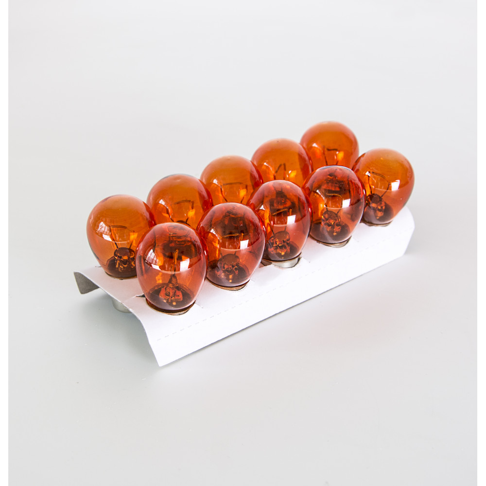 Лампа накаливания SVS 12V PY21W BAU15s AMBER {упаковка 1/10/1000}*