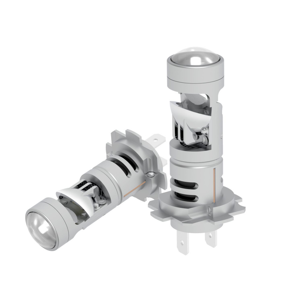 Комплект светодиодных ламп SVS H7/H18 серии Compact Light mini lens (3570CSP/2500Lm/6000K/12V/25W)