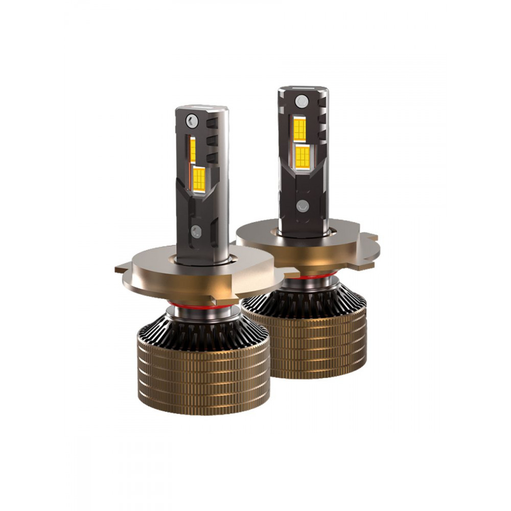 Комплект светодиодных ламп SVS H4/H19 серии  MaxLight  (4575CSP/6000Lm/6000K/12-24V/60W, кулер)