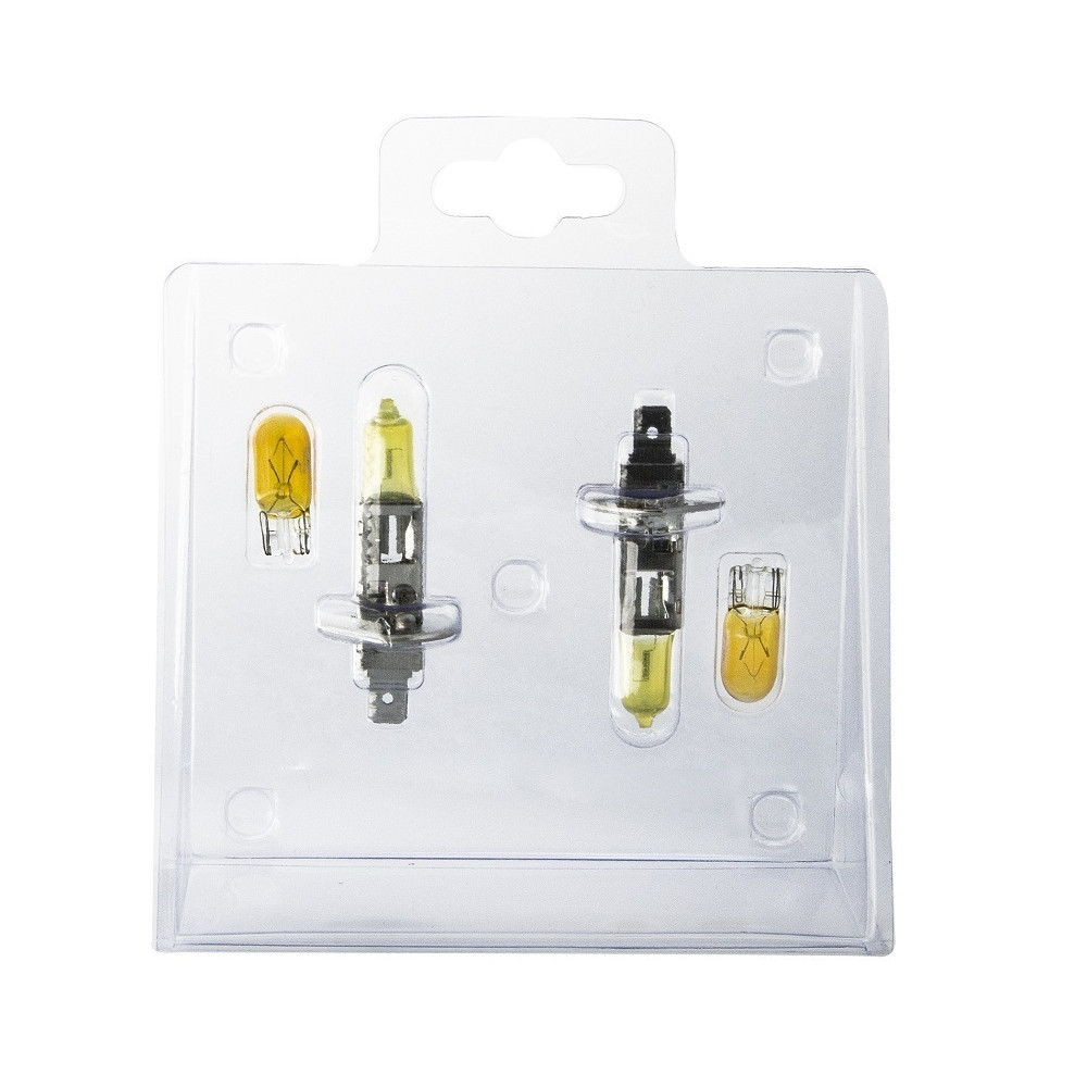 Галогенные лампы серия Yellow 3000K 12V H1 55W+W5W комплект 2шт. Ver.2.0 {упаковка 1/6/60}*