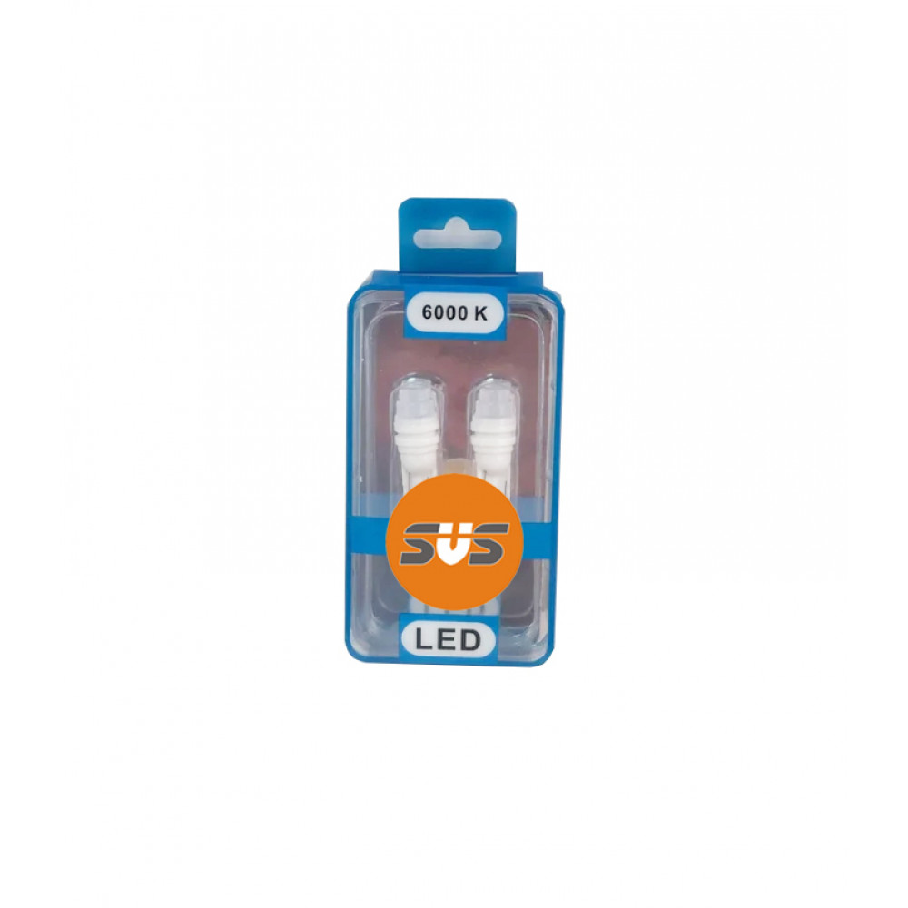 Светодиодные автолампы SVS W5W/T10 12V/1.5W/6000K/40Lm/Chip 3014-3SMD