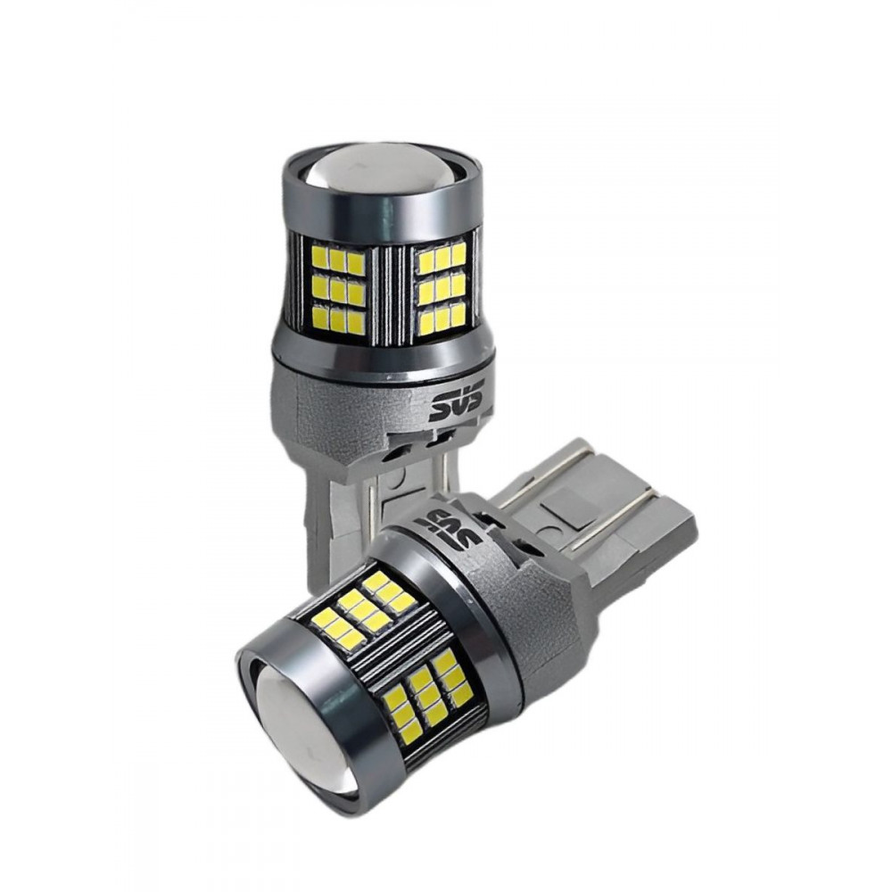 Светодиодные автолампы SVS ProLight lens W21/5W -7443/12-24V/6W/6000K/550Lm/Chip 2016-57SMD