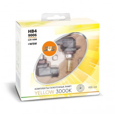 Галогенные лампы серия Yellow 3000K 12V HB4/9006 55W+W5W, комплект 2шт. Ver.2.0*