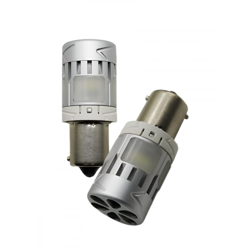 Светодиодные автолампы SVS MaxLight P21W-1156/12-24V/22W/6000K/2200Lm/Chip 1860-4SMD CANBUS FAN