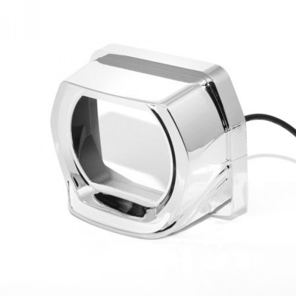 Маски MTF Light G-STYLE для Bi-LED линз с подветкой белой 3" скос, хром. 2шт.