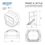 Маски MTF Light G-STYLE для Bi-LED линз с подветкой белой 3" скос, хром. 2шт.