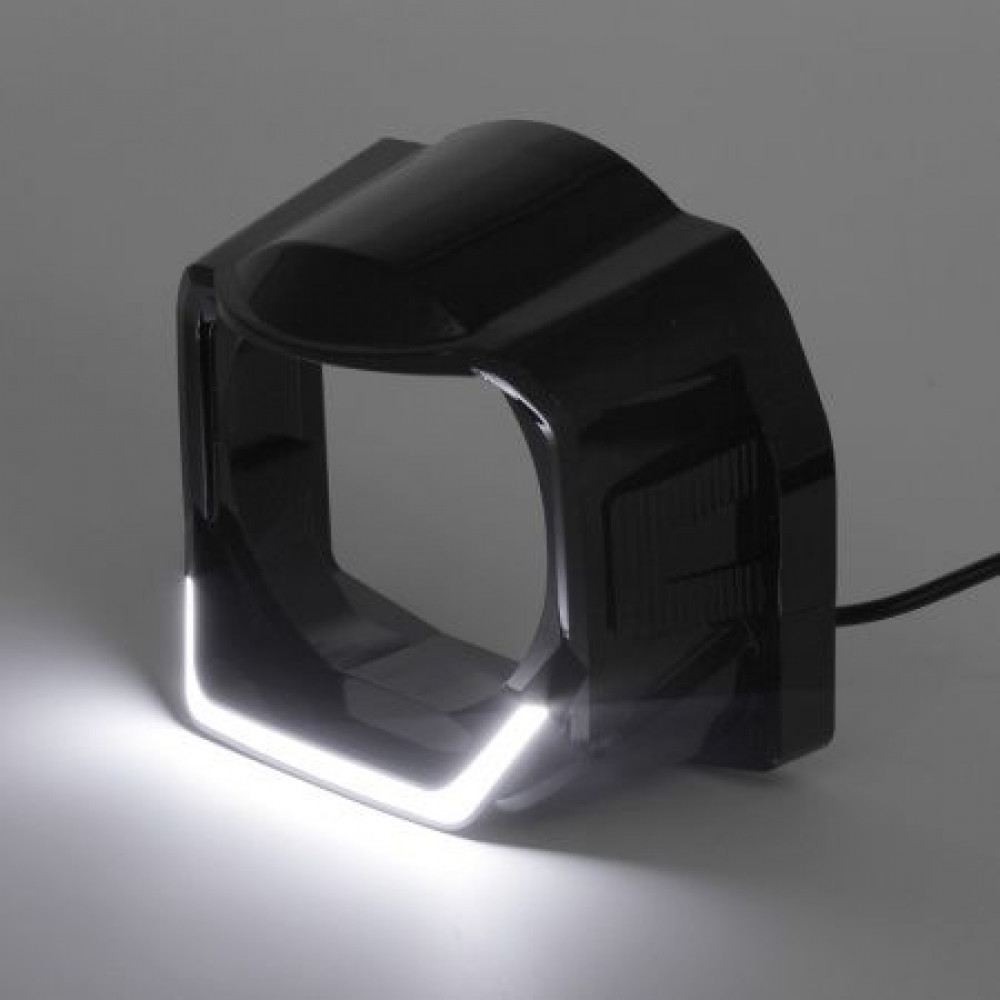 Маски MTF Light G-STYLE для Bi-LED линз с подветкой белой 3", хром. 2шт.