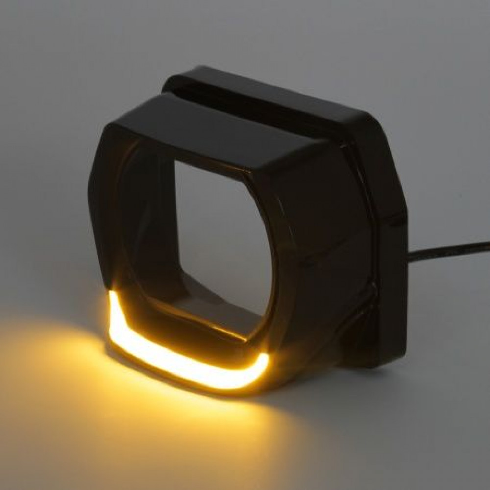 Маски MTF Light G-STYLE для Bi-LED линз с подветкой белой/желтой 3" скос, черная. 2шт.