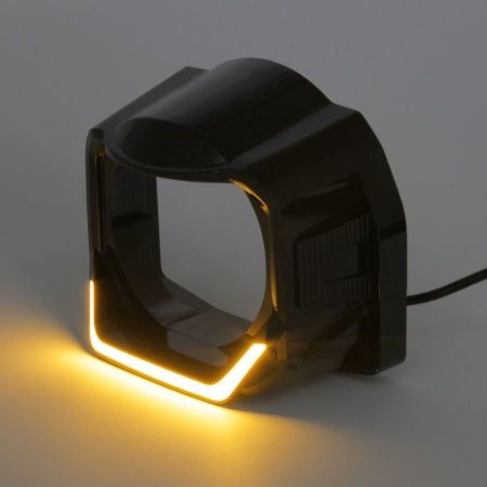 Маски MTF Light G-STYLE для Bi-LED линз с подветкой белой/желтой 3", черная. 2шт.