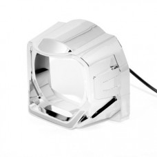 Маски MTF Light G-STYLE для Bi-LED линз с подветкой белой/желтой 3", хром. 2шт.