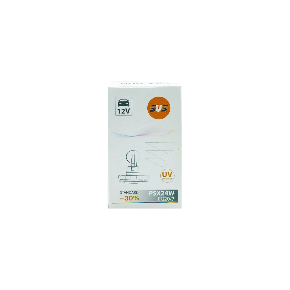 Лампа накаливания SVS 12V PSX24W PG20/7 {упаковка 1/10/500}**