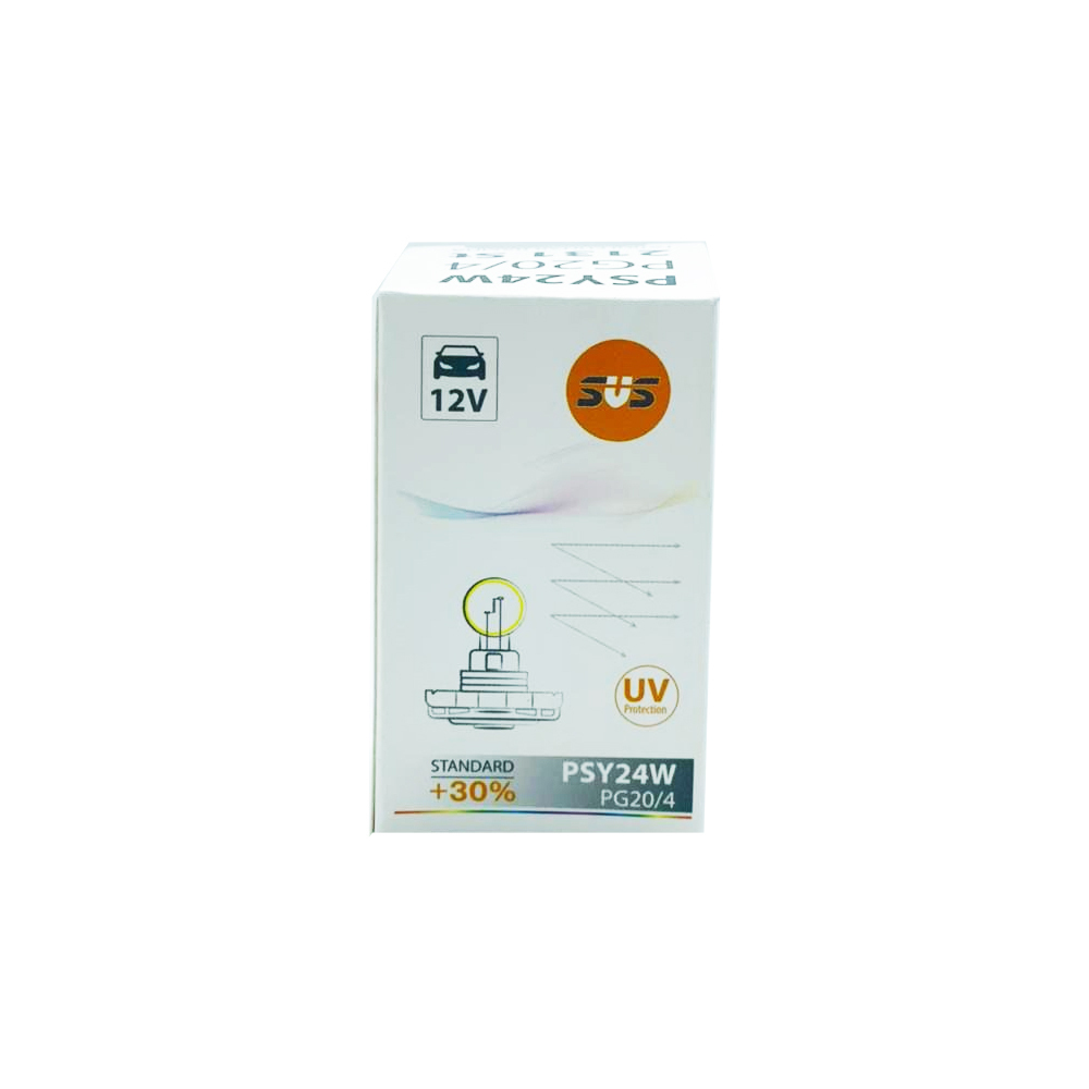 Лампа накаливания SVS 12V PSY24W PG20/4 {упаковка 1/10/300}